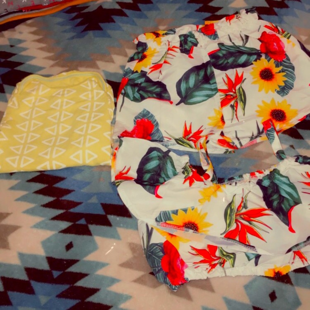 Baby girl two piece set a onesie included